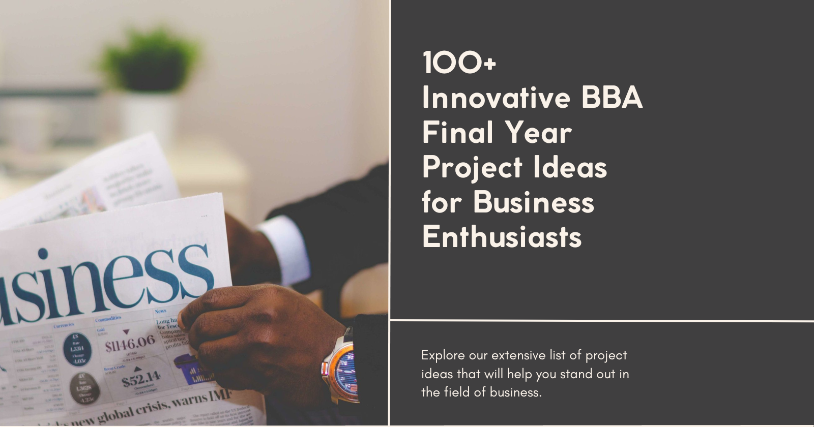 Top 100 BBA final year project topics and ideas Project Mart
